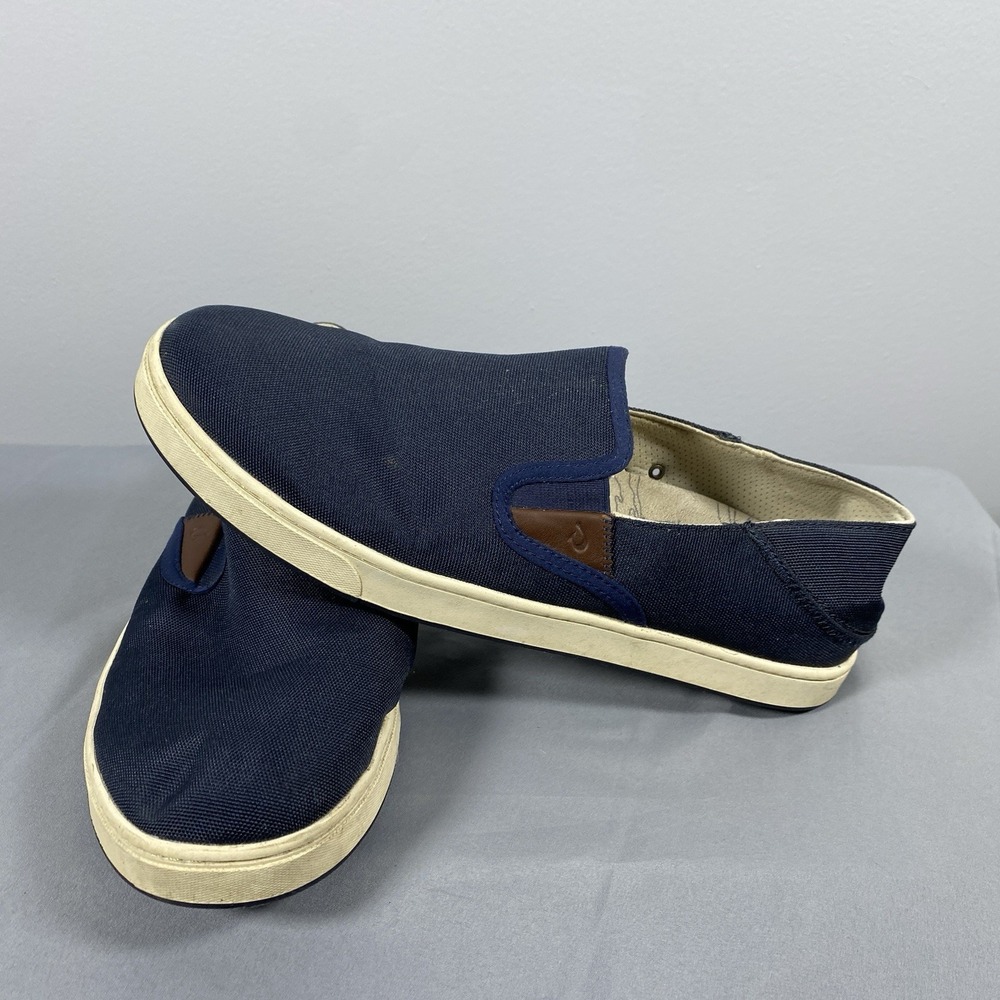 OluKai Kahu Mens Slip-On‎ Boat Deck Loafer Sneaker Shoes Mens US 11 EUR 44 Blue